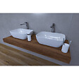 NATUREL - Ensemble de salle de bain SAT avec plaque sous lavabo Dolce 120x8x50 cm chêne charleston KSETDO19 - vignette