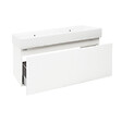NATUREL - Naturel Meuble et lavabo salle de bain strié Naturel Savona 118x43x44,8 cm blanc brillant (SAVONA120BIU2) - vignette