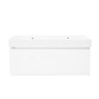 NATUREL - Naturel Meuble et lavabo salle de bain strié Naturel Savona 118x43x44,8 cm blanc brillant (SAVONA120BIU2) - vignette