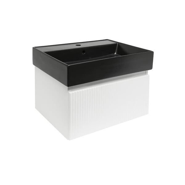 SWISS AQUA TECHNOLOGIES - Swiss Aqua Technologies Meuble de salle de bain avec lavabo SAT Evolution 58x30x44,8 cm blanc mat (SATEVO60WMU2B) - large