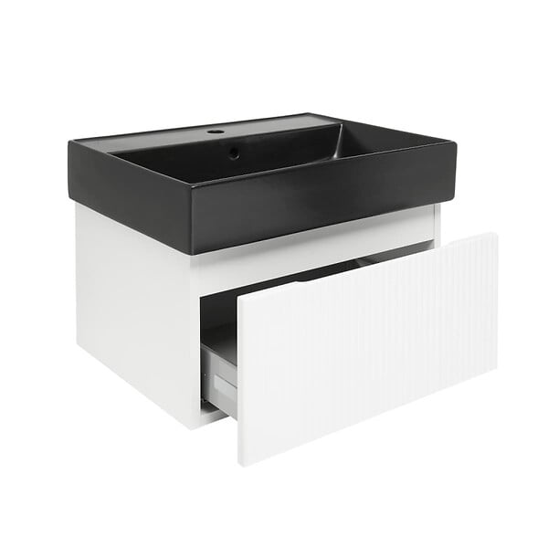 SWISS AQUA TECHNOLOGIES - Swiss Aqua Technologies Meuble de salle de bain avec lavabo SAT Evolution 58x30x44,8 cm blanc mat (SATEVO60WMU2B) - large