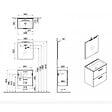 VITRA - Vitra  Mia ensemble avec meuble préassemblé 59x61x39,5 cm + miroir + lavabo céramique + éclairage LED, chêne (MIASET60D) - vignette