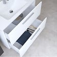 VITRA - Vitra  Set Mia ensemble meuble 79x61x39,5 cm  avec miroir, lavabo, éclairage LED + armoire 145x35x35cm, Blanc brillant - vignette