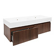 SWISS AQUA TECHNOLOGIES - Swiss Aqua Technologies Meuble de salle de bain avec lavabo SAT Evolution 118x30x44,8 cm noyer mat (SATEVO120NAU2) - vignette