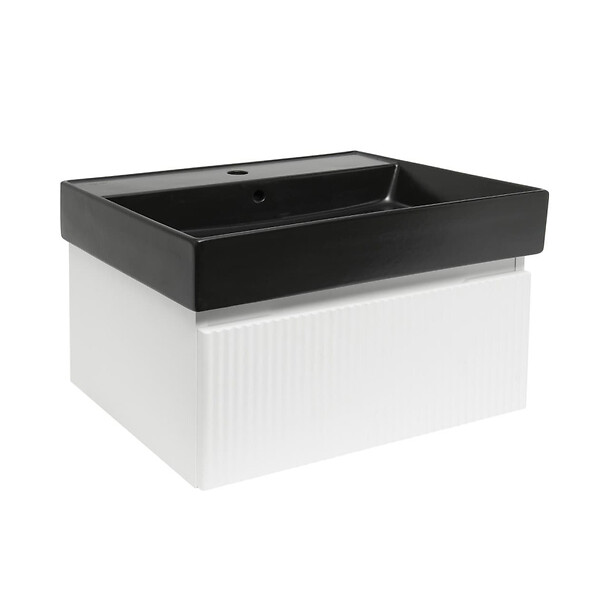 SWISS AQUA TECHNOLOGIES - Swiss Aqua Technologies Meuble de salle de bain avec lavabo SAT Evolution 78x30x44,8 cm blanc mat (SATEVO80WMU2B) - large
