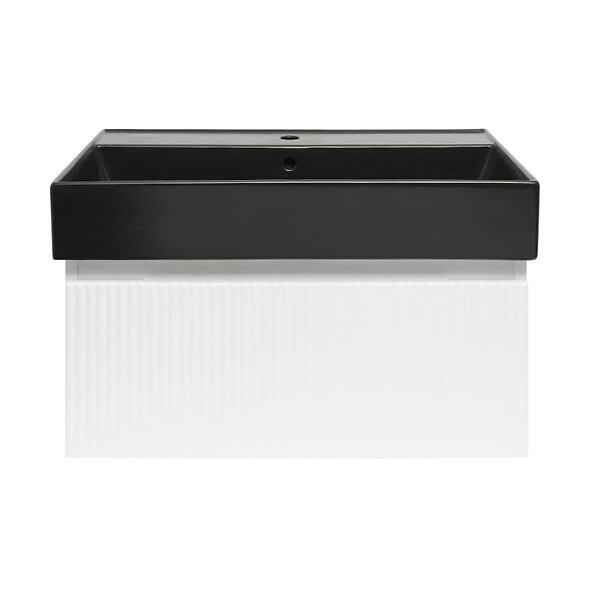 SWISS AQUA TECHNOLOGIES - Swiss Aqua Technologies Meuble de salle de bain avec lavabo SAT Evolution 78x30x44,8 cm blanc mat (SATEVO80WMU2B) - large