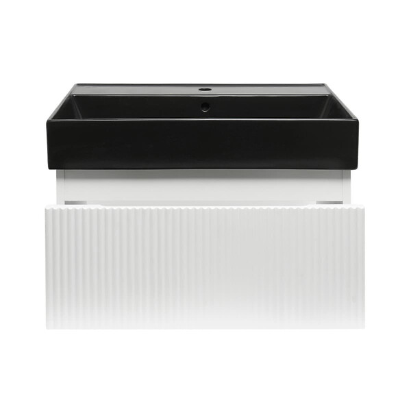 SWISS AQUA TECHNOLOGIES - Swiss Aqua Technologies Meuble de salle de bain avec lavabo SAT Evolution 78x30x44,8 cm blanc mat (SATEVO80WMU2B) - large