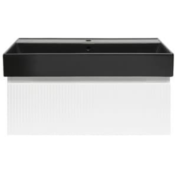 SWISS AQUA TECHNOLOGIES - Swiss Aqua Technologies Meuble de salle de bain avec lavabo SAT Evolution 98x30x44,8 cm blanc mat (SATEVO100WMU2B) - large