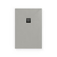 SWISS AQUA TECHNOLOGIES - Swiss Aqua Technologies Alek Receveur de douche rectangulaire 120x90cm avec siphon, en marbre coulé, Gris (SATALEK12090S-S) - vignette