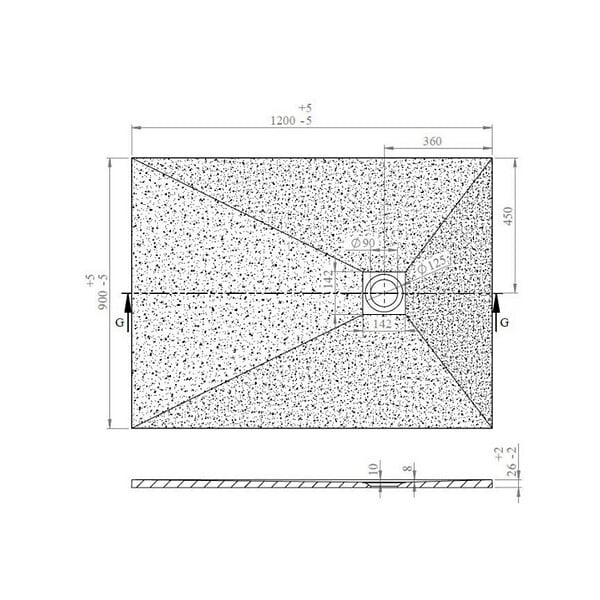 SWISS AQUA TECHNOLOGIES - Swiss Aqua Technologies Alek Receveur de douche rectangulaire 120x90cm, en marbre coulé, Blanc (SATALEK12090B) - large