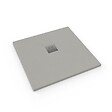 SWISS AQUA TECHNOLOGIES - Swiss Aqua Technologies Alek Receveur de douche carré 90x90cm avec siphon, en marbre coulé, Gris (SATALEK90QS) - vignette