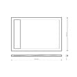 CERAMIA - Ceramia Alda Receveur de douche 120x80cm en pierre de synthèse durable, blanc mat (ALD15-12080B) - vignette