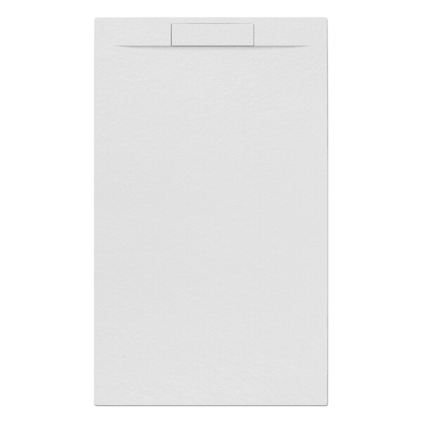 SWISS AQUA TECHNOLOGIES - Swiss Aqua Technologies Fusion Receveur de douche 120x80cm en marbre coulé, Blanc (SATFU12080BL) - large