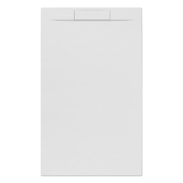SWISS AQUA TECHNOLOGIES - Swiss Aqua Technologies Fusion Receveur de douche 140x90cm en marbre coulé, Blanc (SATFUP14090BL) - large