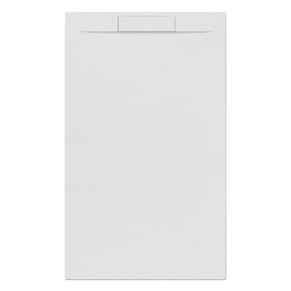 SWISS AQUA TECHNOLOGIES - Swiss Aqua Technologies Fusion Receveur de douche 140x80cm en marbre coulé, Blanc (SATFU14080BL) - large