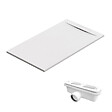 SWISS AQUA TECHNOLOGIES - Swiss Aqua Technologies Fusion Receveur de douche 140x80cm en marbre coulé, Blanc (SATFU14080BL) - vignette