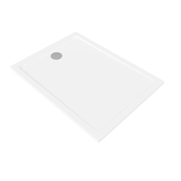 SWISS AQUA TECHNOLOGIES - Swiss Aqua Technologies Project by Siko Receveur de douche rectangulaire 120x80 cm marbre coulé, blanc (SATSVPRO12080) - large