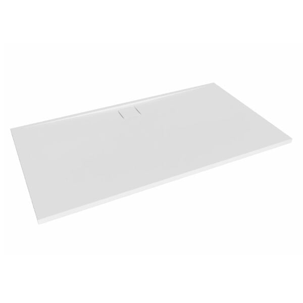 SWISS AQUA TECHNOLOGIES - Swiss Aqua Technologies Vision Receveur de douche 140x80cm + Siphon Eslim90. Marbre coulé, blanc (SATSVVI14080B-S) - large