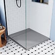 CERAMIA - Ceramia Alda receveur de douche 80x80cm en pierre de synthèse durable, gris mat (ALD15-8080G) - vignette