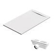 SWISS AQUA TECHNOLOGIES - Swiss Aqua Technologies Fusion Receveur de douche 160x90cm en marbre coulé avec siphon, Blanc (SATFU16090BL-S) - vignette