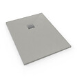 SWISS AQUA TECHNOLOGIES - Swiss Aqua Technologies Alek Receveur de douche rectangulaire 100x80 cm avec siphon, en marbre coulé, Gris (SATALEK10080S) - vignette