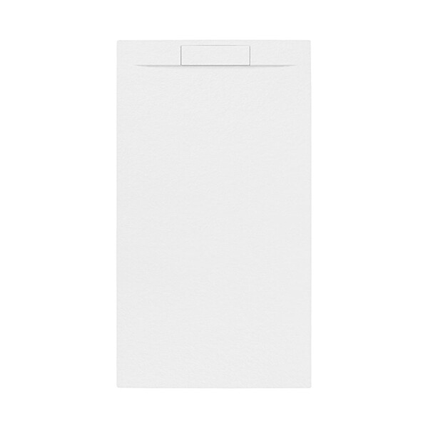 SWISS AQUA TECHNOLOGIES - Swiss Aqua Technologies Fusion Receveur de douche 120x90cm en marbre coulé avec siphon, Blanc (SATFU12090BL-S) - large