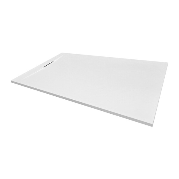 SWISS AQUA TECHNOLOGIES - Swiss Aqua Technologies Fusion Receveur de douche 120x90cm en marbre coulé avec siphon, Blanc (SATFU12090BL-S) - large
