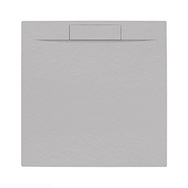 SWISS AQUA TECHNOLOGIES - Swiss Aqua Technologies Fusion Receveur de douche 90x90cm en marbre coulé avec siphon, Gris (SATFU9090GRP-S) - large