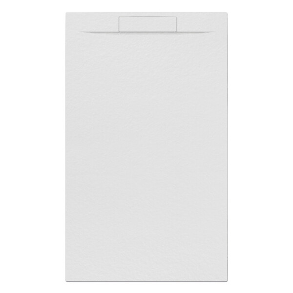 SWISS AQUA TECHNOLOGIES - Swiss Aqua Technologies Fusion Receveur de douche 120x80cm en marbre coulé, Blanc (SATFU12080BL) - large
