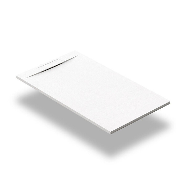 SWISS AQUA TECHNOLOGIES - Swiss Aqua Technologies Fusion Receveur de douche 120x80cm en marbre coulé, Blanc (SATFU12080BL) - large