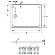 VILLEROY & BOCH - Lifetime Plus Receveur de douche rectangulaire 1000 x 800 x 35 mm, Antidérapant, Blanc (6223J301) - vignette