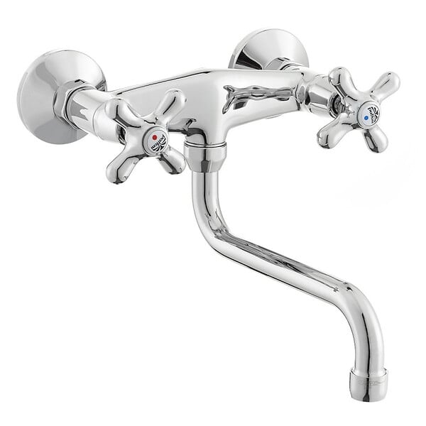 PAFFONI - Paffoni Ricordi Mélangeur de lavabo mural avec bec pivotant, Chrome (IR161) - large