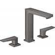 HANSGROHE - Metropol 160 Mélangeur de lavabo 3 trous poignées manettes, bonde Push-Open, Noir Chromé brossé (32515340) - vignette
