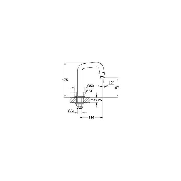 GROHE - UNIVERSAL NEW- Robinet universel sur colonnette (20202000) - large