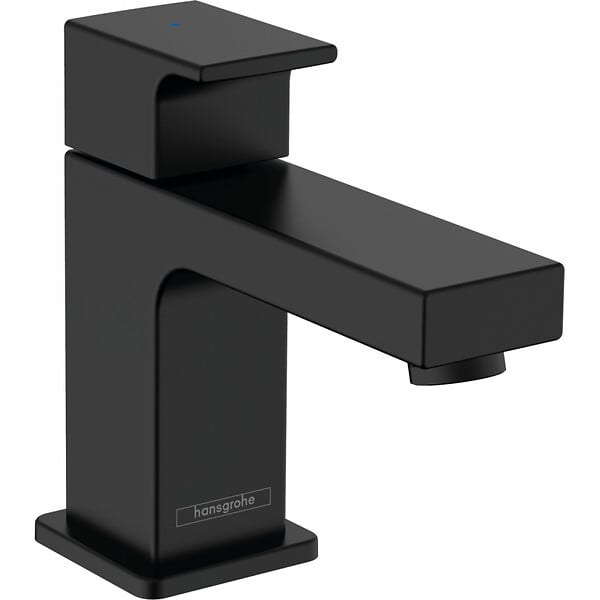 HANSGROHE - Hansgrohe Vernis Shape Robinet de lave-mains 70 eau froide sans tirette ni vidage, Noir mat (71592670) - large