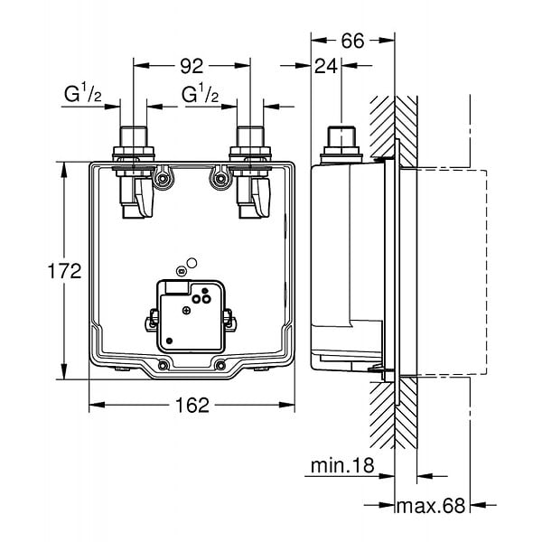 GROHE - Grohe Eurosmart Cosmopolitan E  Set de pré-montage (36339001) - large