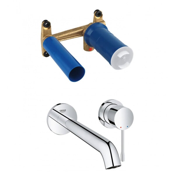 GROHE - Essence - Mitigeur monocommande 2 trous lavabo Taille L chrome (19967001-set) - large