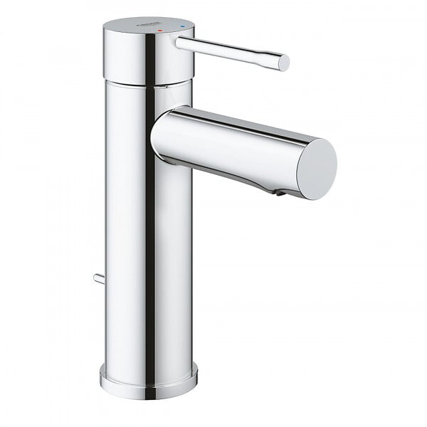 GROHE - Essence Mitigeur monocommande taille S avec tirette et vidage, cartouche en céramique, Chrome (24175001) - large