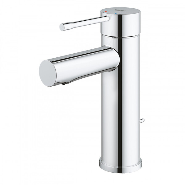 GROHE - Essence Mitigeur monocommande taille S avec tirette et vidage, cartouche en céramique, Chrome (24175001) - large