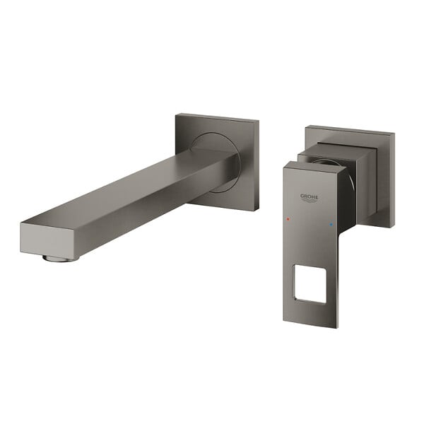 GROHE - Eurocube mitigeur monocommande 2 trous lavabo, taille S, gris (G23447AL0) - large