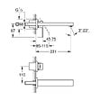 GROHE - Eurocube mitigeur monocommande 2 trous lavabo, taille S, gris (G23447AL0) - vignette