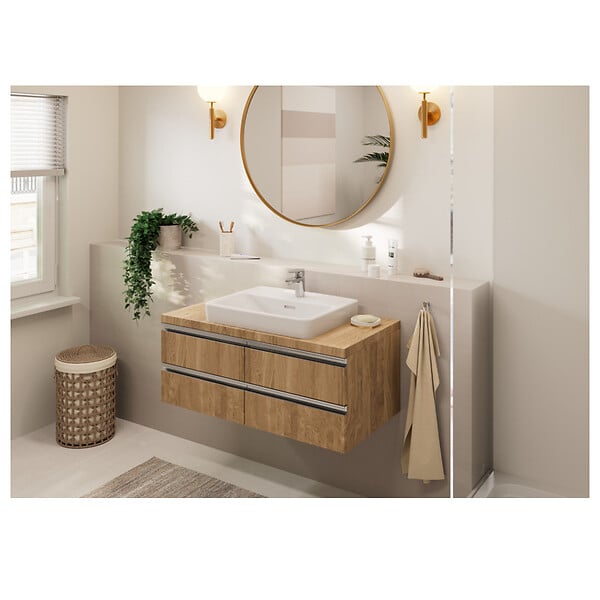 HANSGROHE - Hansgrohe Vernis Blend Mitigeur de lavabo, avec cartouche en céramique, sans tirette ni vidage, Chrome (71558000) - large