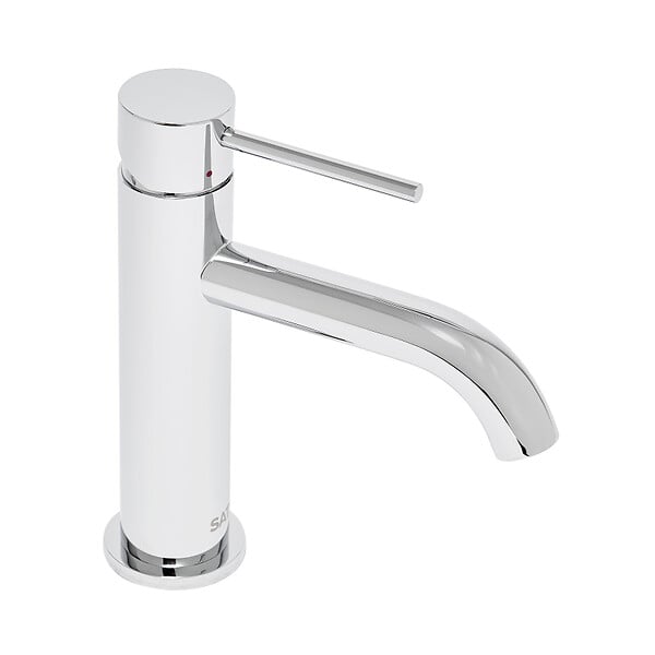 SWISS AQUA TECHNOLOGIES - Swiss Aqua Technologies Aurum mitigeur de lavabo 16,5 cm, à levier, sans vidage, chrome brillant (SATBAUR271CR) - large