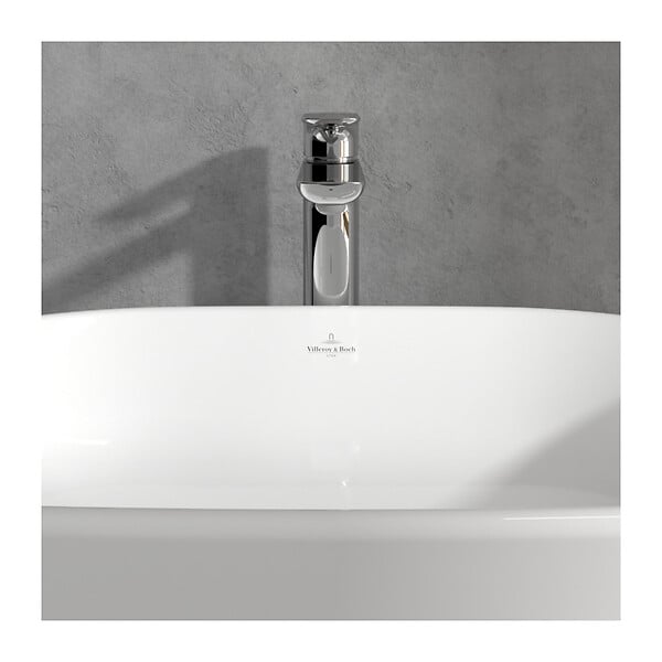 VILLEROY & BOCH - O.Novo Mitigeur monocommande de Lavabo, Surélevé, Avec vidage,  Chrome (TVW10410511061) - large