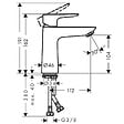 HANSGROHE - Talis E 110 Mitigeur de lavabo CoolStart sans tirette ni vidage (71714000) - vignette