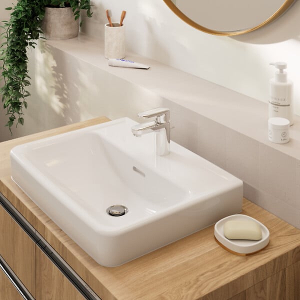 HANSGROHE - Hansgrohe Vernis Blend Lot de 2 Mitigeurs de lavabo 70 CoolStart avec tirette et vidage synthétique (71584000-DUO) - large