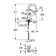 GROHE - EUROSMART Mitigeur monocommande de lavabo Taille L, avec vidage, Chrome (23743003) - vignette