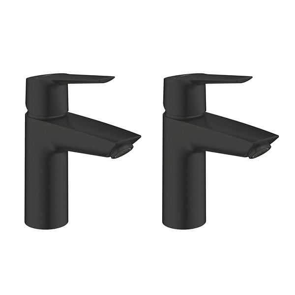 GROHE - Grohe Lot de deux  START Mitigeur lavabo taille S, noir mat (235512432-GroheBlackDuo) - large