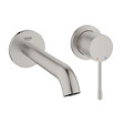 GROHE - Grohe Essence Set Mitigeur monocommande 2 trous, mural, Taille M + Corps d'encastrement, supersteel (29192DC1-SET) - vignette