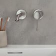 GROHE - Grohe ESSENCE NEW - Façade de Mitigeur monocommande 2 trous lavabo Taille M SuperSteel (19408DC1) - vignette
